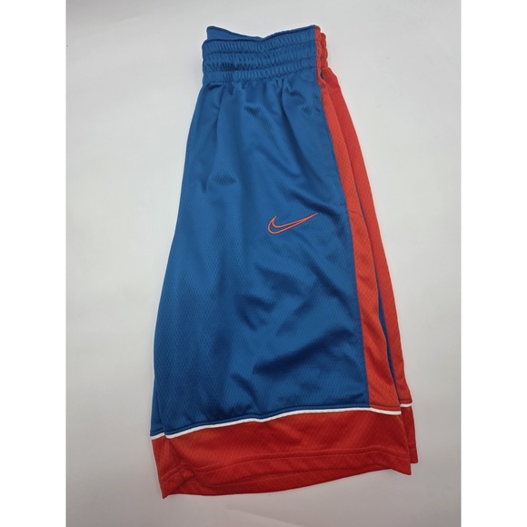 Nike‎ Dri-Fit Basketball Shorts Blue Orange BV9452-411 Size Small Drawstring - Picture 1 of 13
